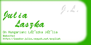 julia laszka business card